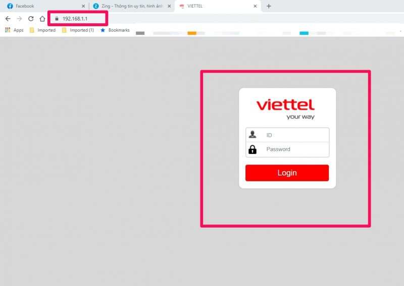 đổi mật khẩu wifi modem Viettel