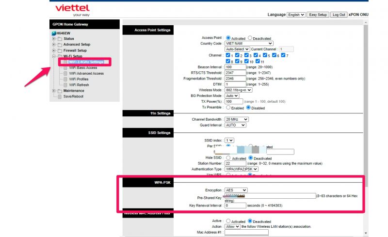 đổi mật khẩu wifi modem Viettel dễ dàng